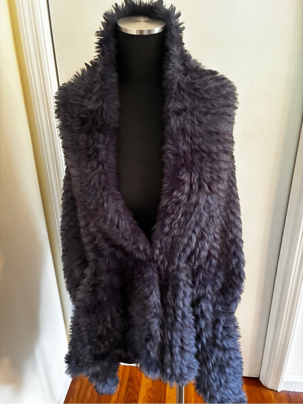 Chico’s Lauren Ruana Wrap Navy Blue EUC S/M